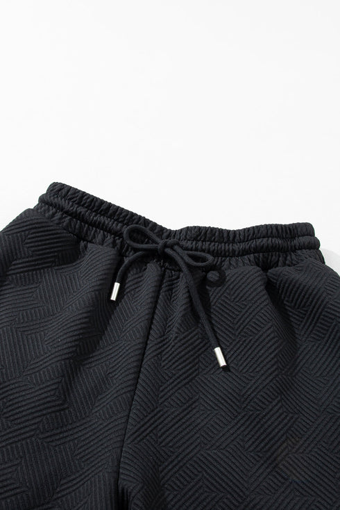 Textured Ruffle Sleeve Top Wide Leg Pant Set