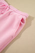 Textured Ruffle Sleeve Zipped Wide Leg Pant Set
