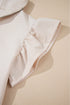 Textured Ruffle Sleeve Zipped Wide Leg Pant Set