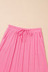Textured Ruffle Trim Crop Vest Long Skirt Two Piece Dress
