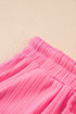 Textured Ruffle Trim Crop Vest Long Skirt Two Piece Dress