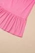 Textured Ruffle Trim Crop Vest Long Skirt Two Piece Dress