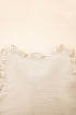 Textured Ruffle Trim Sleeveless V Neck Woven Blouse