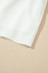 Textured Ruffle Trim V Neck Flutter Sleeve Flowy Blouse