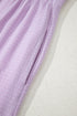 Textured Ruffled Flutter Sleeve Square Neck Tiered Maxi Dress
