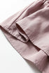 Textured Ruffled Sleeve Slit Neck Cotton Blend Blouse