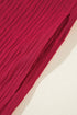Textured Ruffled Trim V Neck Loose Fit Mini Dress