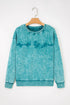Textured Saved By Grace Graphic Embroidered Pullover Sweatshirt