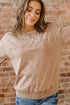 Textured Saved By Grace Graphic Embroidered Pullover Sweatshirt