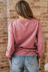 Textured Saved By Grace Graphic Embroidered Pullover Sweatshirt