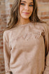 Textured Saved By Grace Graphic Embroidered Pullover Sweatshirt