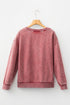 Textured Saved By Grace Graphic Embroidered Pullover Sweatshirt