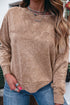 Textured Saved By Grace Graphic Embroidered Pullover Sweatshirt