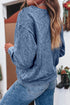 Textured Saved By Grace Graphic Embroidered Pullover Sweatshirt