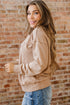 Textured Saved By Grace Graphic Embroidered Pullover Sweatshirt