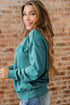 Textured Saved By Grace Graphic Embroidered Pullover Sweatshirt