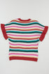 Textured Scalloped Chevron Stripe Knit Sweater Top