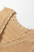Textured Scalloped V Neck Button Front Knit Vest