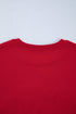 Textured Script Applique Relaxed Fit Crew Neck Sweatshirt