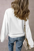Textured Script Football Graphic Crew Neck Sweatshirt