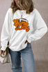 Textured Script Football Graphic Crew Neck Sweatshirt