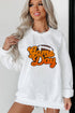 Textured Script Football Graphic Crew Neck Sweatshirt