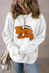 Textured Script Football Graphic Crew Neck Sweatshirt