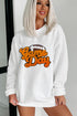 Textured Script Football Graphic Crew Neck Sweatshirt