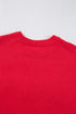 Textured Script Graphic Crew Neck Knit Sweater