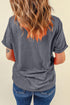 Textured Sequin Bow Graphic Short Sleeve Tee
