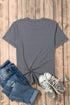 Textured Sequin Bow Graphic Short Sleeve Tee