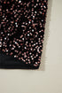 Textured Sequin Long Sleeve Round Neck Cutout Back Top
