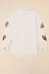 Textured Sequined Rugby Football Shirt Style Jacket