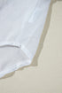 Textured Sheer Long Sleeve Tie Front Button Down Shirt