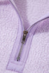 Textured Sherpa Half Zip Adjustable Pullover Hoodie