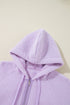 Textured Sherpa Half Zip Adjustable Pullover Hoodie