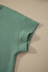Textured Short Sleeve Top And Drawstring Shorts Loungewear Set