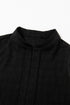 Textured Sleeveless Split Neck Pleated Front Blouse
