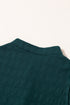 Textured Sleeveless Split Neck Pleated Front Blouse