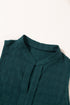 Textured Sleeveless Split Neck Pleated Front Blouse