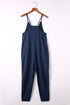 Textured Sleeveless V-Neck Pocketed Casual Jumpsuit