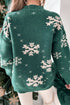 Textured Snowflake Mock Neck Long Sleeve Sweater