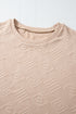 Textured Solid Drop Shoulder Crew Neck Western Sweatshirt