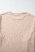 Textured Solid Drop Shoulder Crew Neck Western Sweatshirt