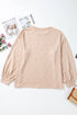 Textured Solid Drop Shoulder Crew Neck Western Sweatshirt