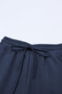Textured Solid Loose Fit Wide Leg Pant Set