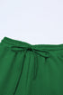 Textured Solid Loose Fit Wide Leg Pant Set