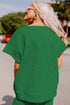 Textured Solid Loose Fit Wide Leg Pant Set