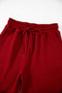 Textured Solid Loose Fit Wide Leg Pant Set