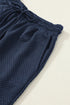 Textured Solid Loose Fit Wide Leg Pant Set